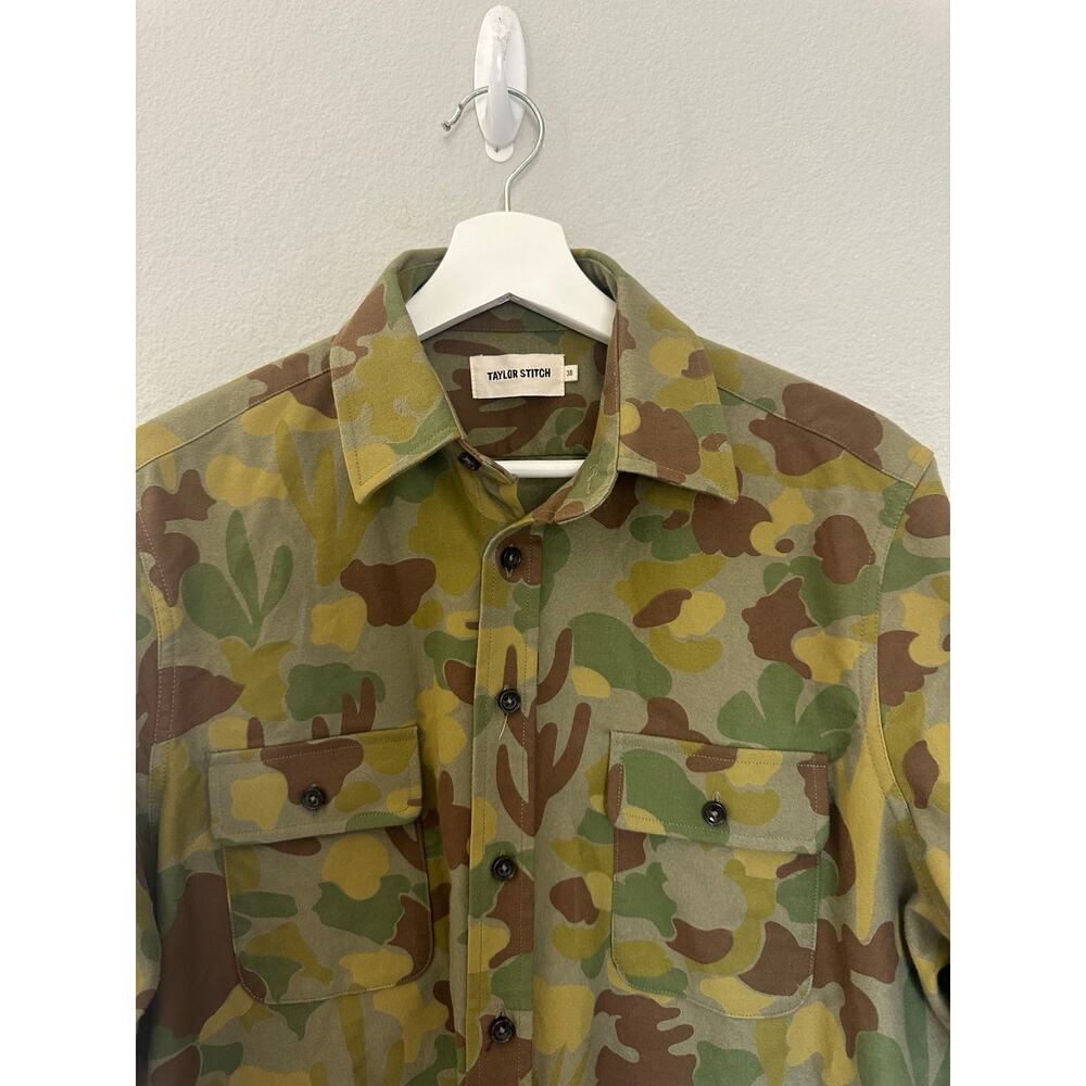 Taylor Stitch Yosemite Camo Shirt Button Down Flannel size 38 / SMALL - Picture 9 of 11